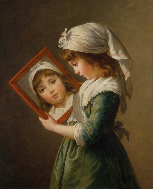Elisabeth Louise Vigée Le Brun - Julie Le Brun Looking in a Mirror