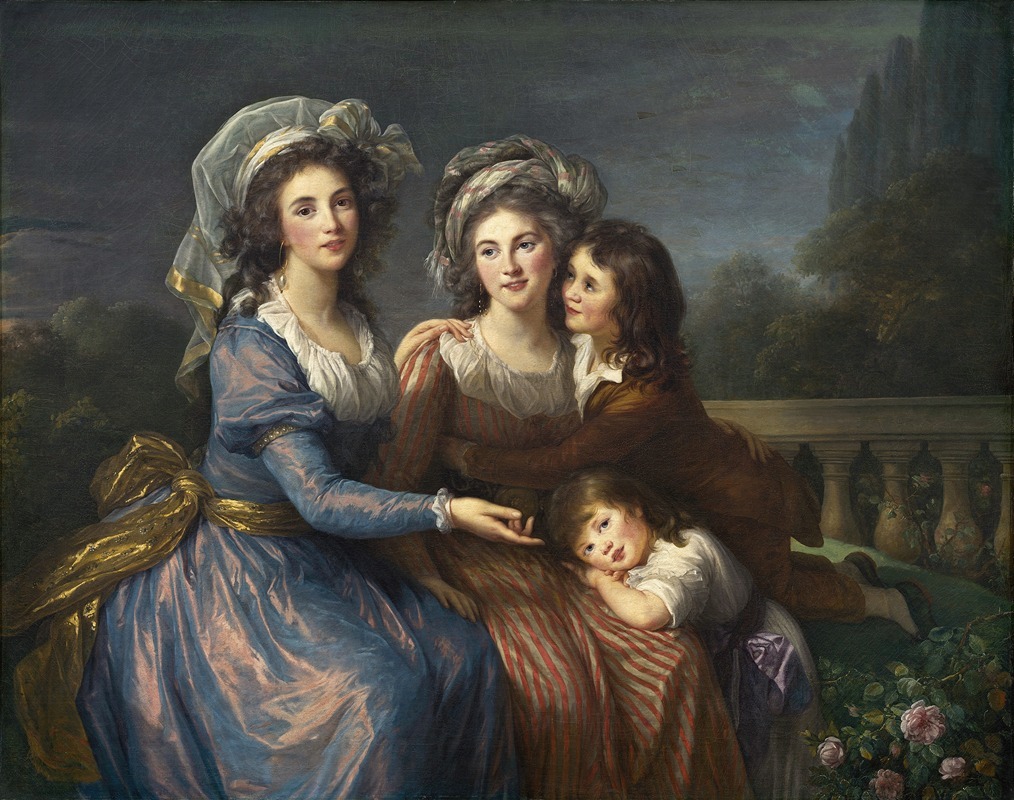 Elisabeth Louise Vigée Le Brun - The Marquise de Pezay,and the Marquise de Rougé with Her Sons Alexis and Adrien