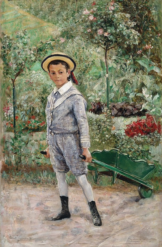 Ernst Josephson - Boy with a Wheelbarrow