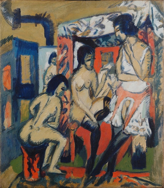 Ernst Ludwig Kirchner - Nudes in Studio
