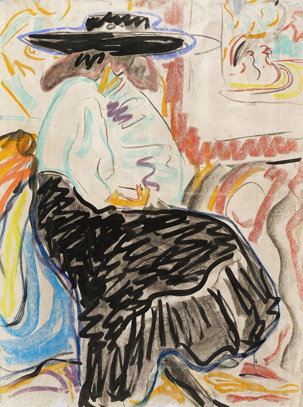 Ernst Ludwig Kirchner - Seated Woman in the Studio