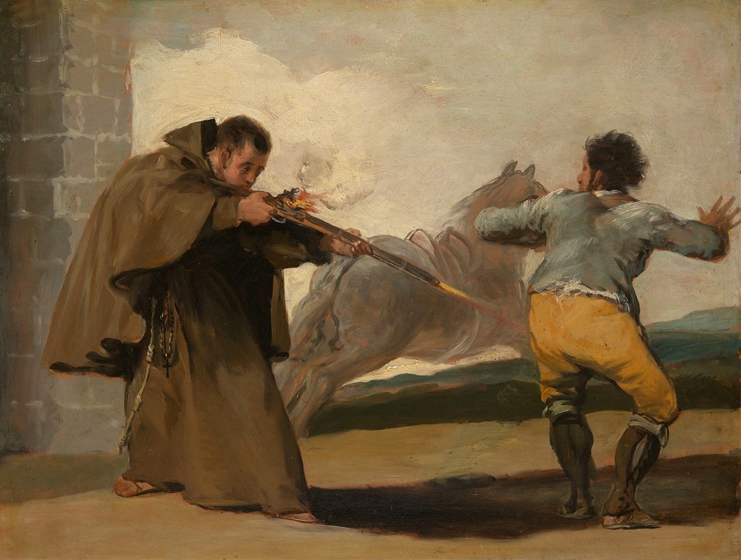 Francisco de Goya - Friar Pedro Shoots El Maragato as His Horse Runs Off