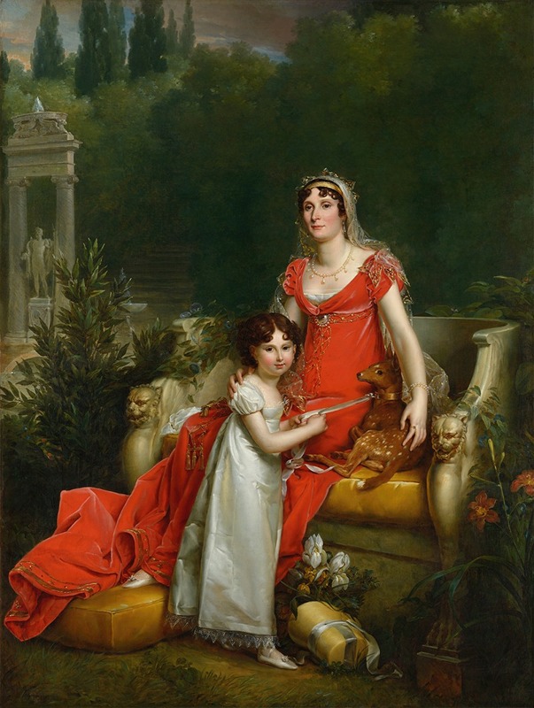 François Gérard - Elisa Bonaparte with her daughter Napoleona Baciocchi