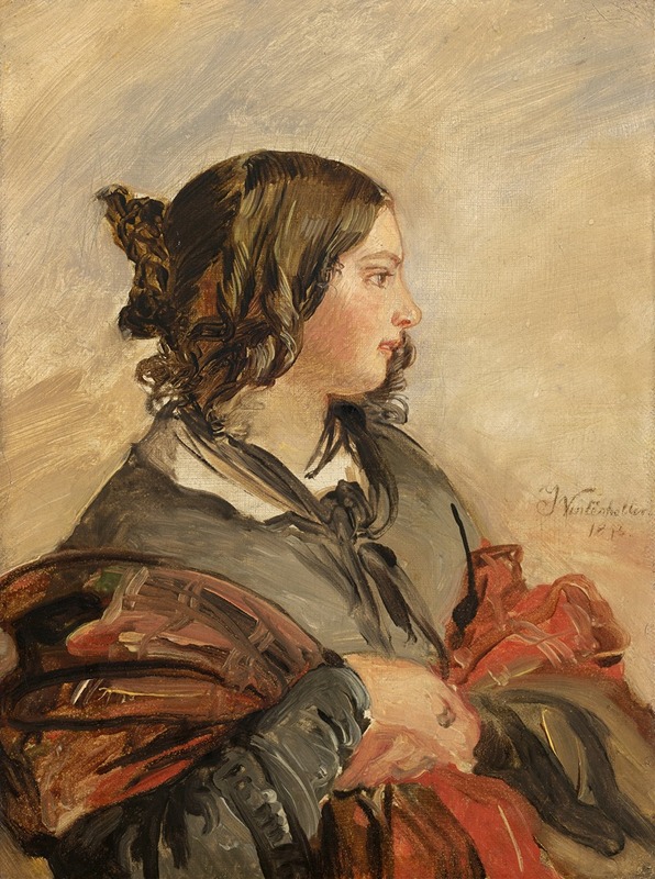Franz Xaver Winterhalter - Portrait of the Young Queen Victoria