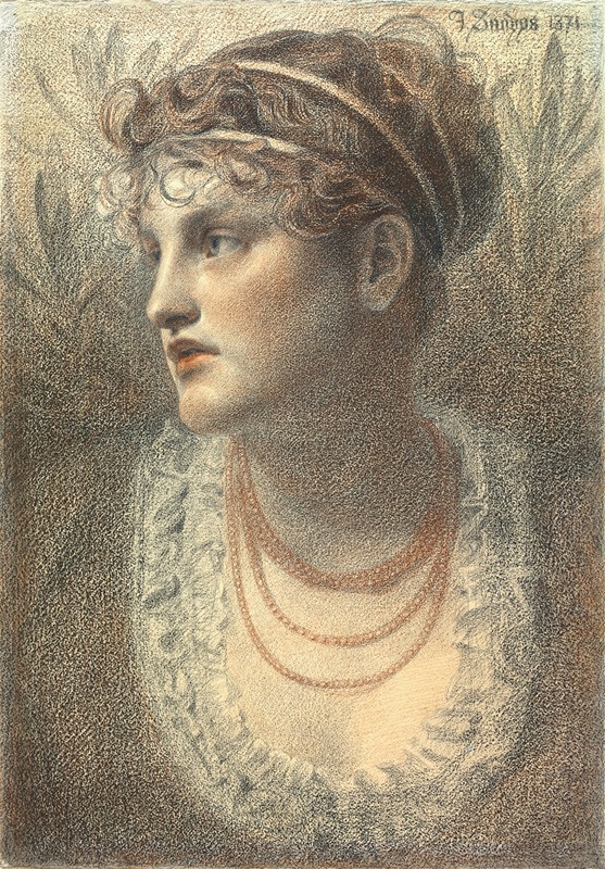 Frederick Sandys - The Coral Necklace