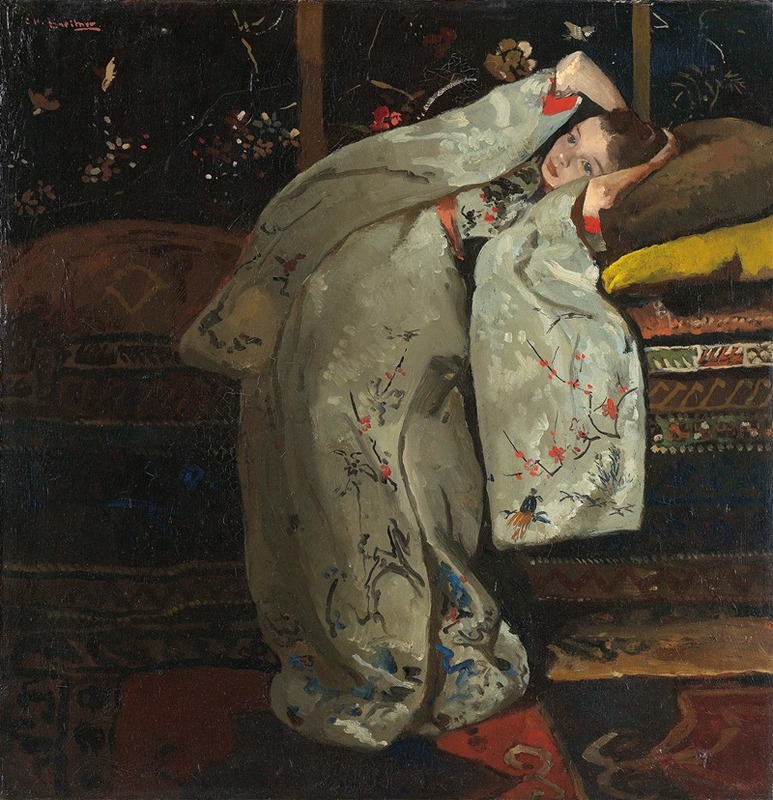 George Hendrik Breitner - Girl in a White Kimono