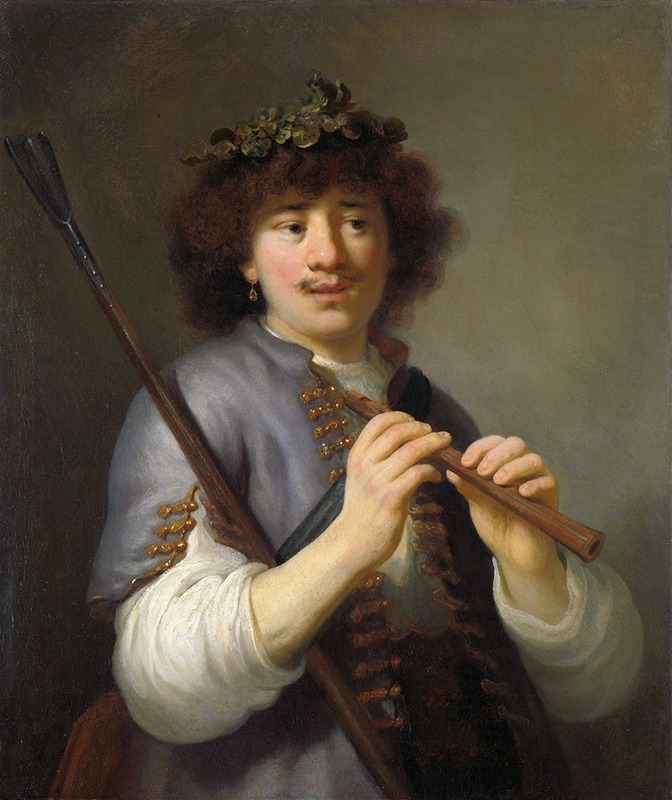 Govert Flinck - Rembrandt as a Shepherd with a Staff and Flute