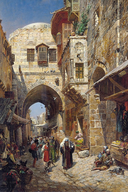 Gustav Bauernfeind - David street, Jerusalem