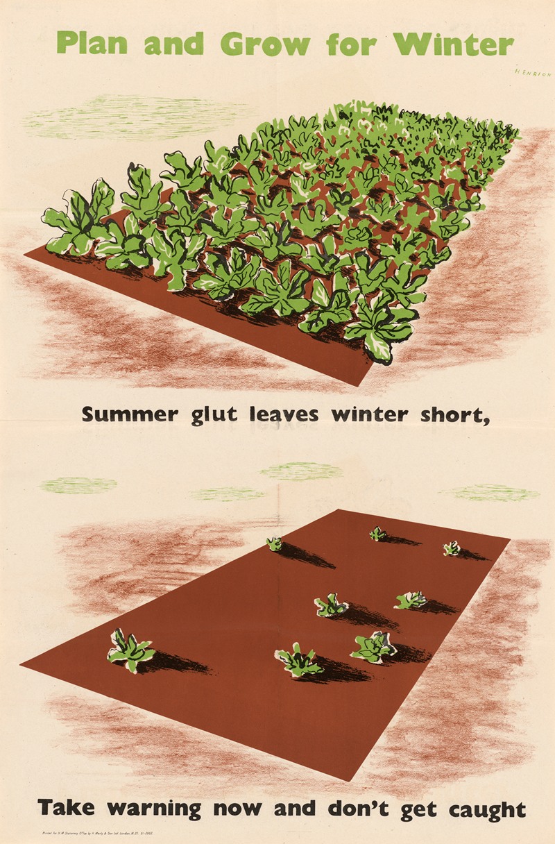 Frederick Henri Kay Henrion - Plan and Grow for Winter – Summer Glut Leaves Winter Short – Take Warning Now and Don’t Get Caught