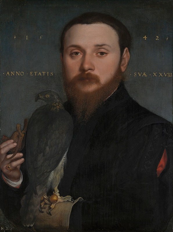 Hans Holbein The Younger - Portrait of a Nobleman with a Hawk