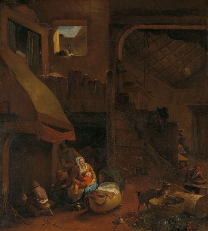 Hendrick Mommers - Interior of a peasant hut
