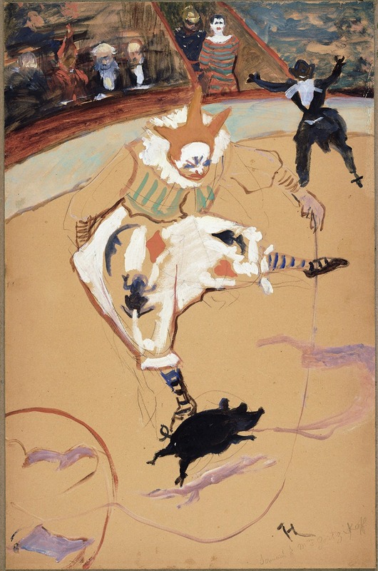 Henri de Toulouse-Lautrec - At the Circus Fernando, Medrano with a Piglet
