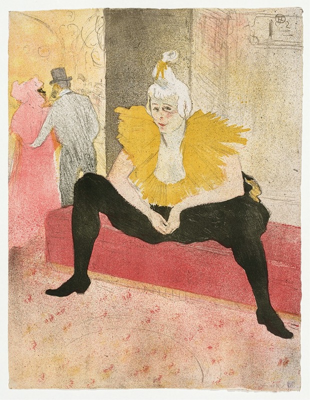 Henri de Toulouse-Lautrec - Elles, The Seated Clown, Mlle Cha-u-Ka-o