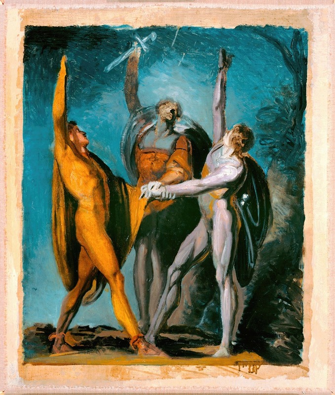 Henry Fuseli - Sketch for “Oath on the Rütli,” Female Figure (verso)