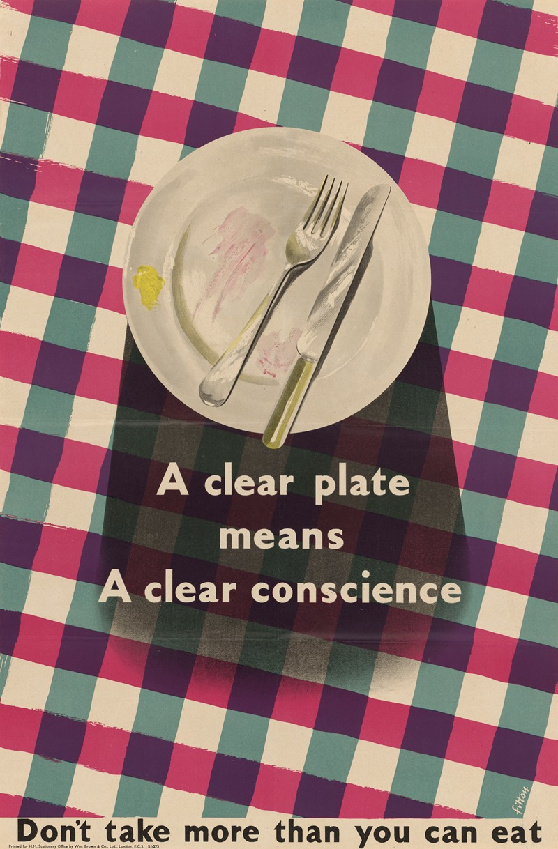 James Fitton - A Clear Plate Means a Clear Conscience – Don’t Take More Than You Can Eat