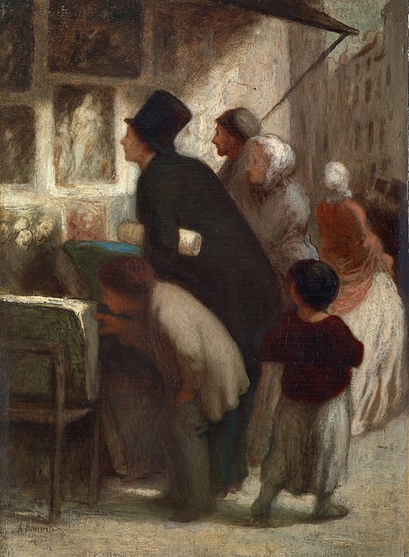 Honoré Daumier - Outside the Print–Seller’s Shop