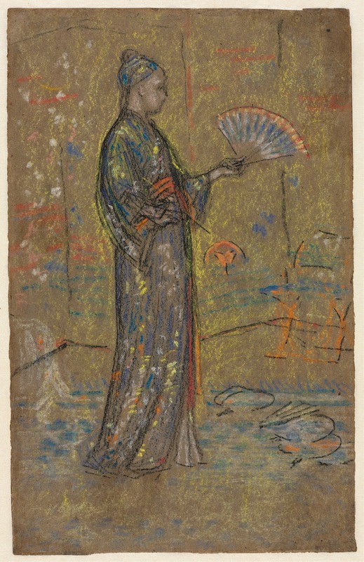 James Abbott McNeill Whistler - Japanese Woman Painting a Fan