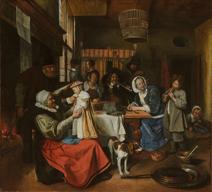 Jan Steen - ‘As the Old Sing,so Pipe the Young’