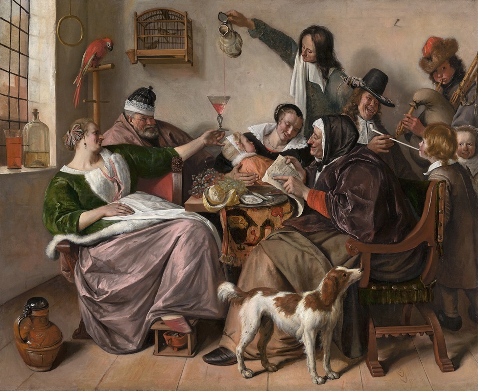 Jan Steen - As the Old Sing,So Pipe the Young