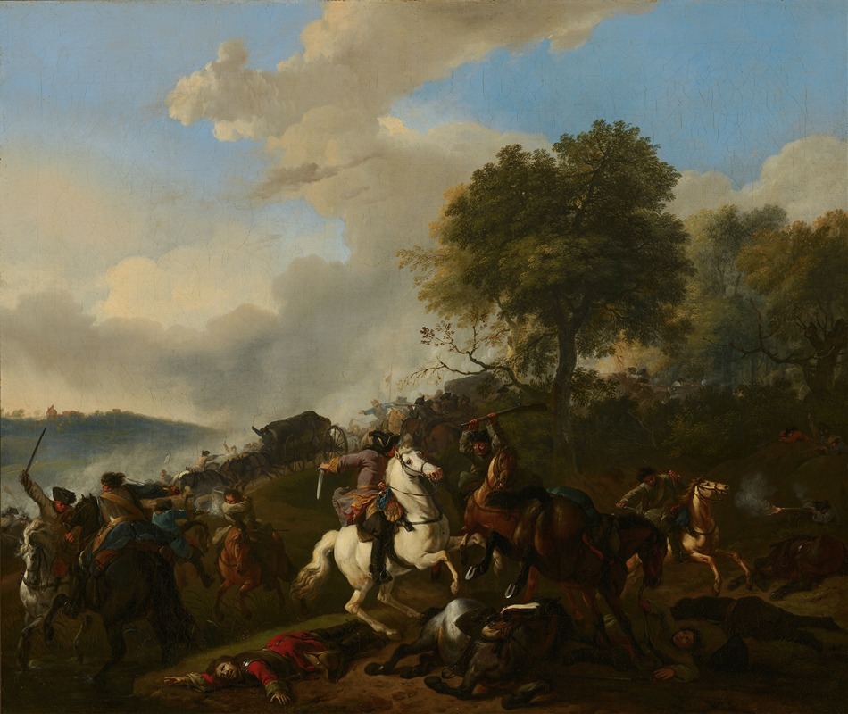 Jan van Huchtenburg - Ambushing a Convoy