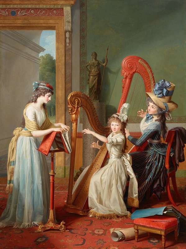 Jean Antoine Théodore Giroust - The Harp Lesson