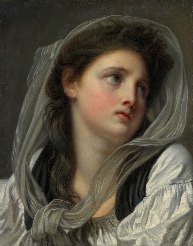 Jean-Baptiste Greuze - Head of a Young Woman