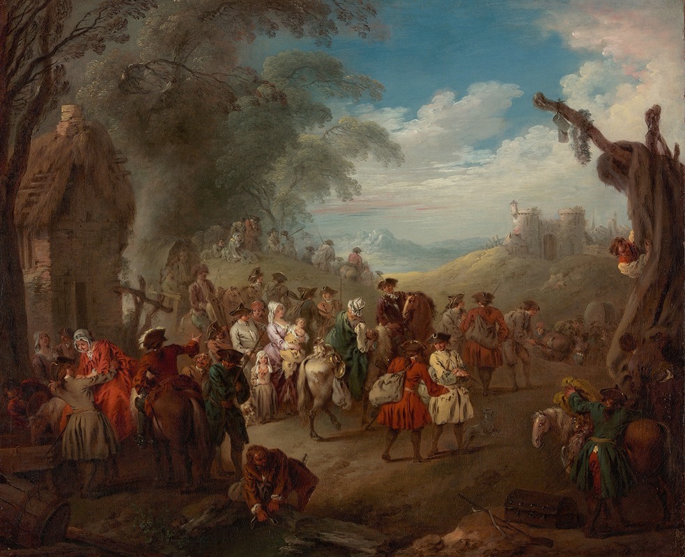 Jean-Baptiste Pater - Troops on the March