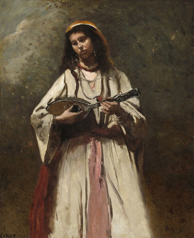 Jean-Baptiste-Camille Corot - Gypsy Woman with Mandolin