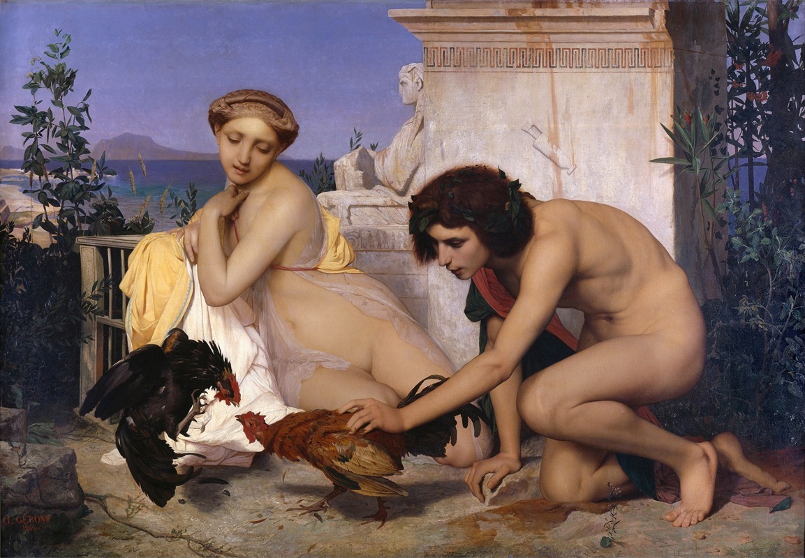 Jean-Léon Gérôme - Young Greeks Attending a Cock Fight