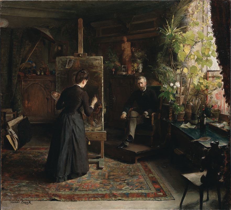 Jeanna Bauck - The Danish Artist Bertha Wegmann Painting a Portrait