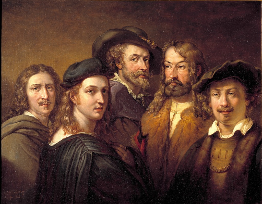 Johan Gustaf Sandberg - Rafael, Rembrandt Harmensz. van Rijn, Nicolas Poussin, Albrecht Dürer and Peter Paul Rubens