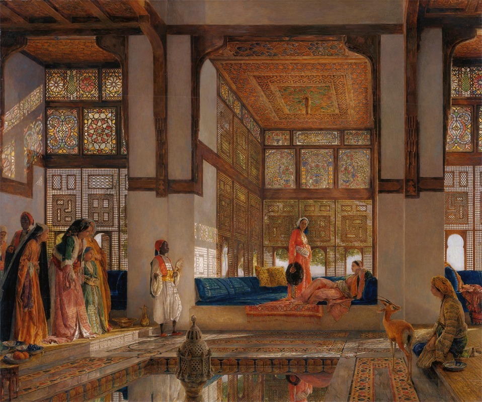John Frederick Lewis - A Lady Receiving Visitors (The Reception)