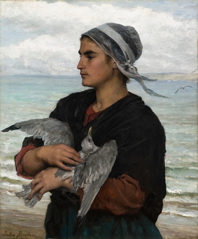Jules Breton - The Wounded Seagull