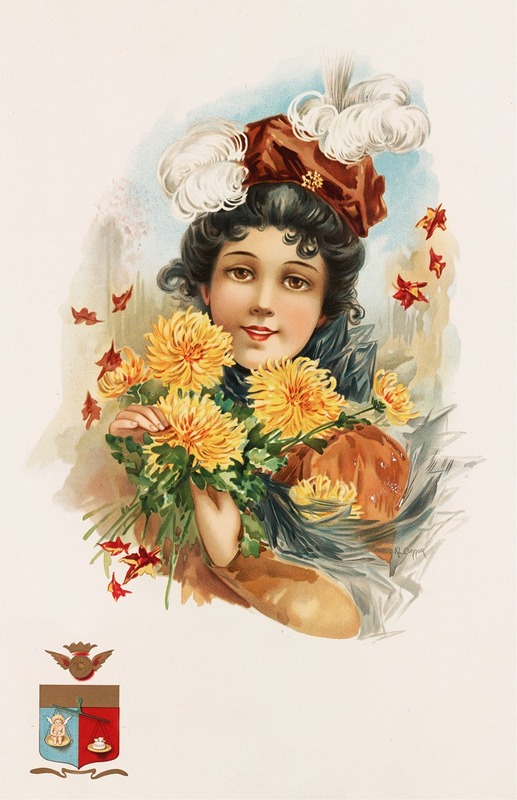 Katherine Connor - Young Woman with Yellow Chrysanthemums