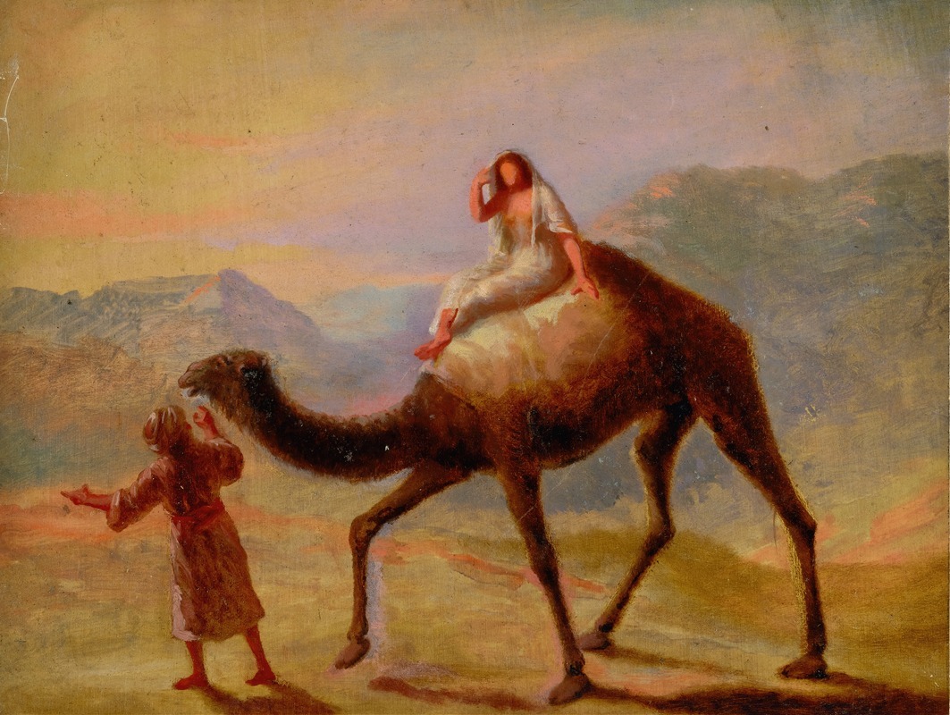 Miner Kilbourne Kellogg - Man with Woman on Camel