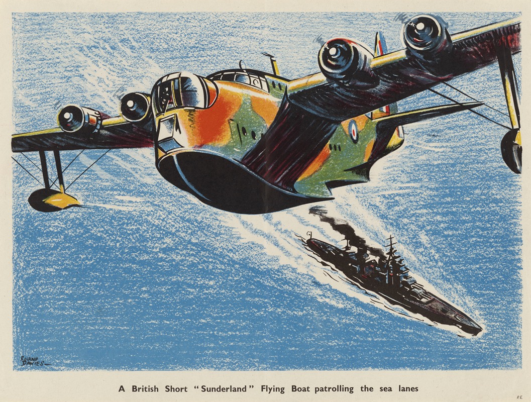 Roland Davies - A British Short ‘Sunderland’ Flying Boat Patrolling the Sea Lanes