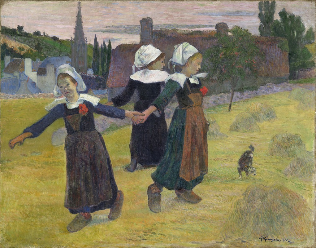 Paul Gauguin - Breton Girls Dancing,Pont-Aven