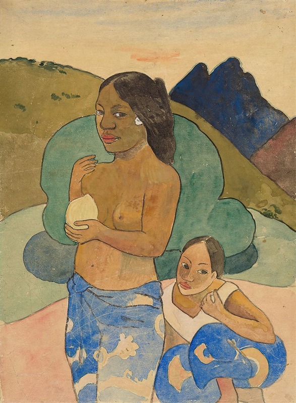Paul Gauguin - Two Tahitian Women in a Landscape