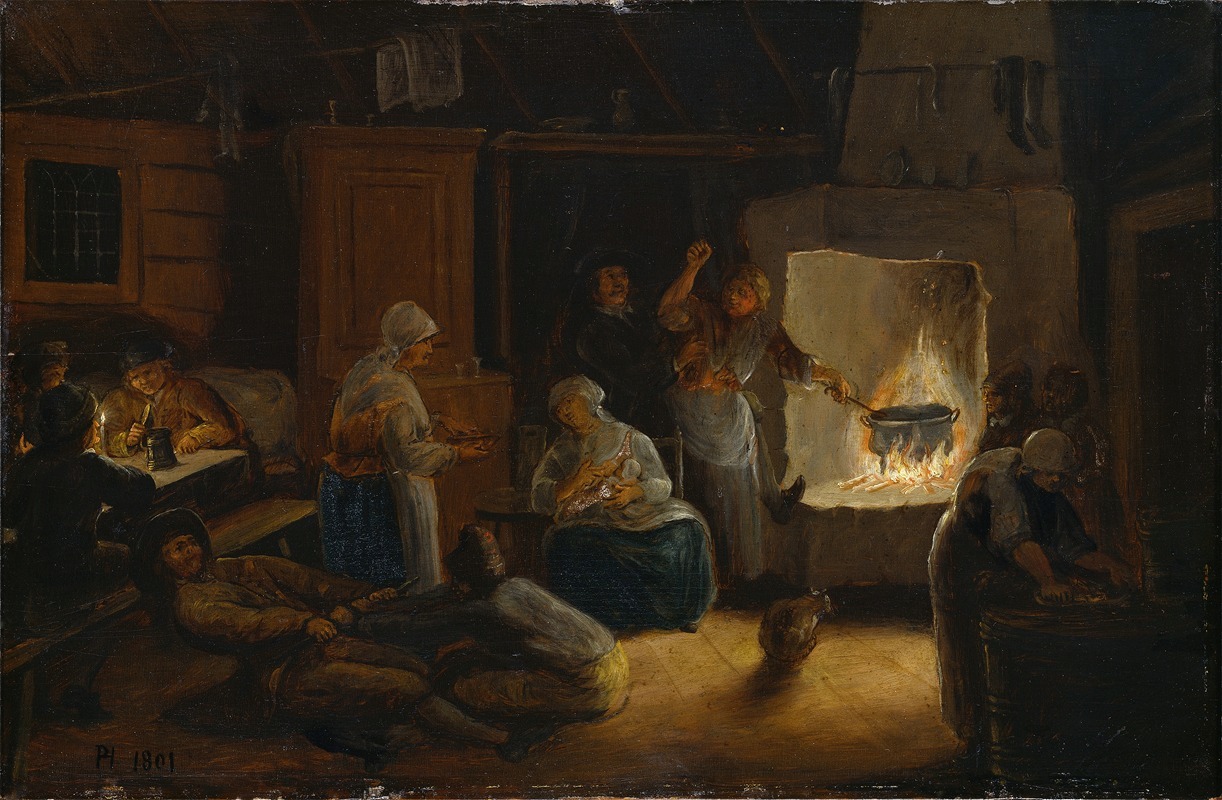 Pehr Hörberg - Inside a Peasant’s Cottage in Småland