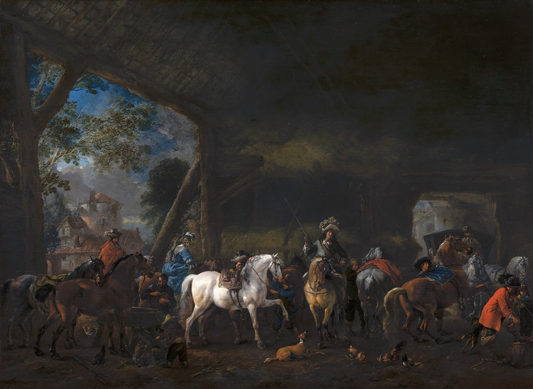 Philips Wouwerman - The Arrival at the Stable