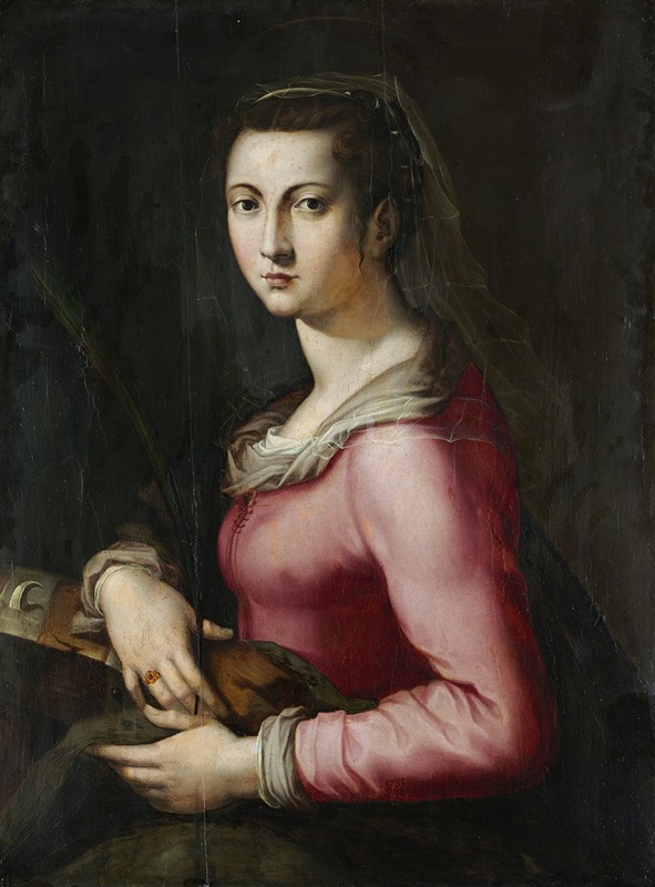 Pier Francesco Foschi - Portrait of a Woman as Saint Catherine
