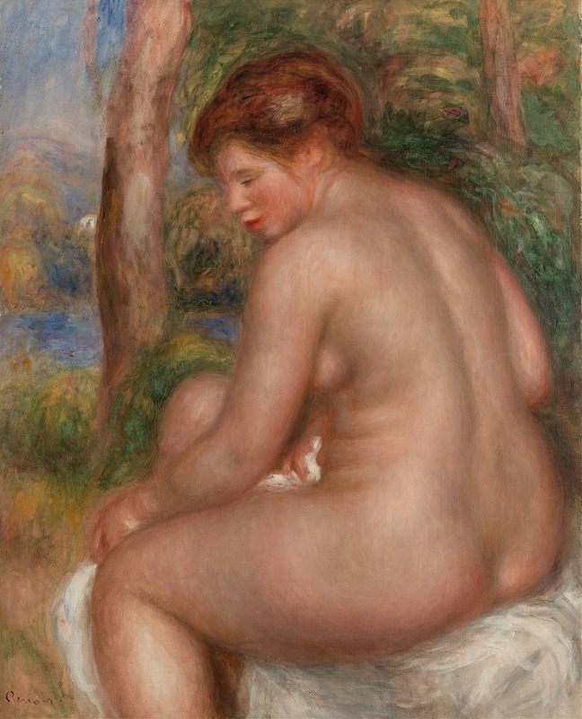 Pierre-Auguste Renoir - Bather in Three-Quarter View (Baigneuse vue de trois quarts)
