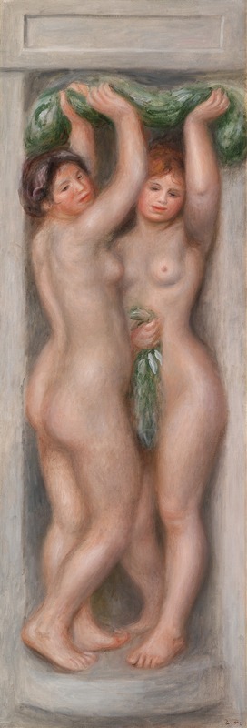 Pierre-Auguste Renoir - Caryatids (Cariatides); also called Deux baigneuses (panneau décoratif)