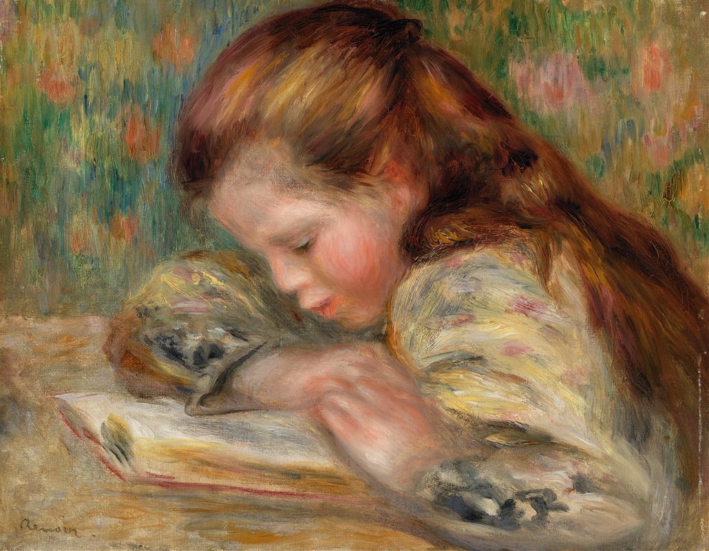 Pierre-Auguste Renoir - Child Reading (Enfant lisant)
