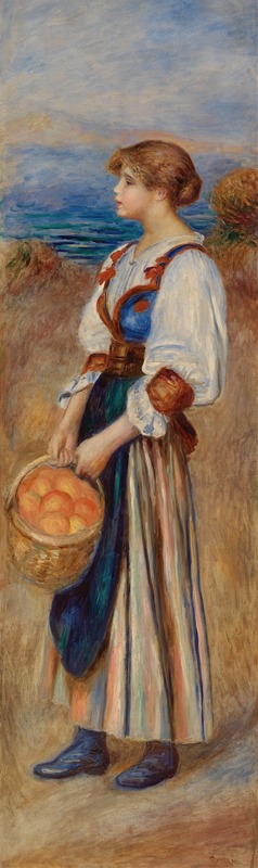 Pierre-Auguste Renoir - Girl with Basket of Oranges (Marchande d’oranges)