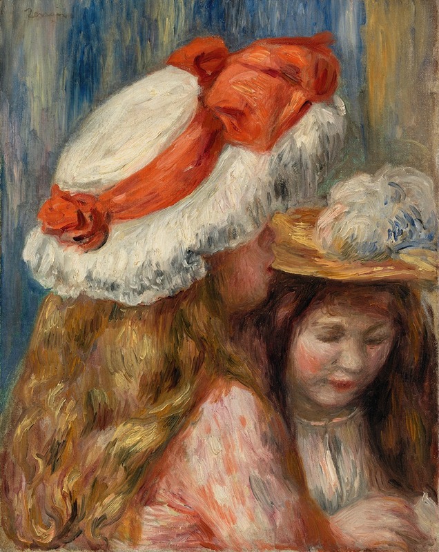 Pierre-Auguste Renoir - Girls with Hats (Jeunes filles aux chapeaux)