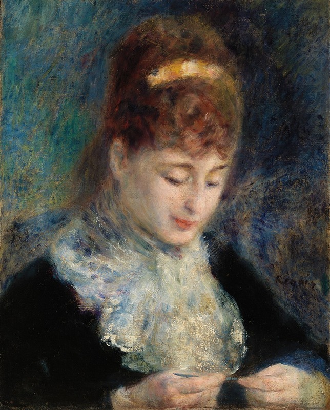 Pierre-Auguste Renoir - Woman Crocheting (Femme faisant du crochet)