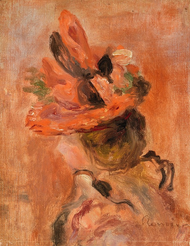 Pierre-Auguste Renoir - Woman’s Head with Red Hat