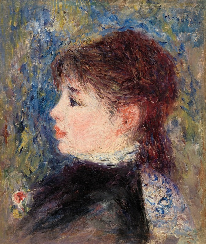 Pierre-Auguste Renoir - Young Woman with Rose (Jeune fille Ã  la rose)