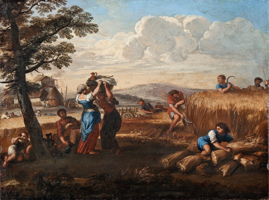 Pietro da Cortona - Landscape with Harvesting